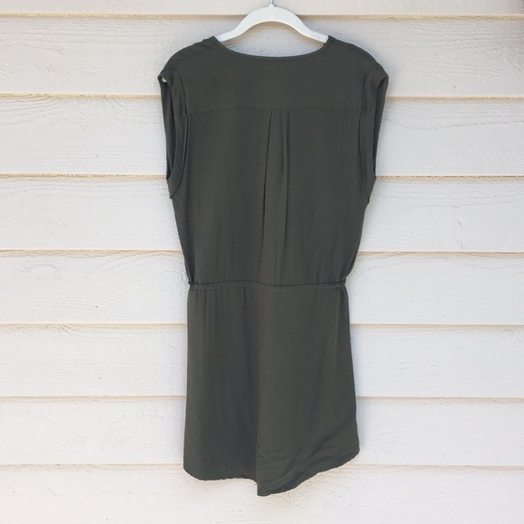 Green Sleeveless Shirt Dress - Picture 2 of 5